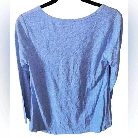Beautiful medium heather blue long sleeve Lynnae t shirt. NWT. Soft cotton feel! - Picture 2 of 8